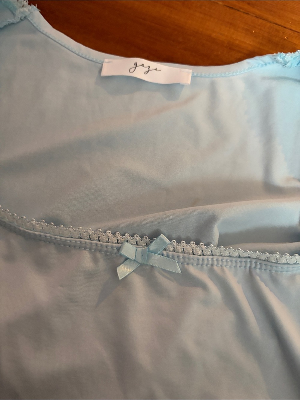 Light Blue Bow Tee